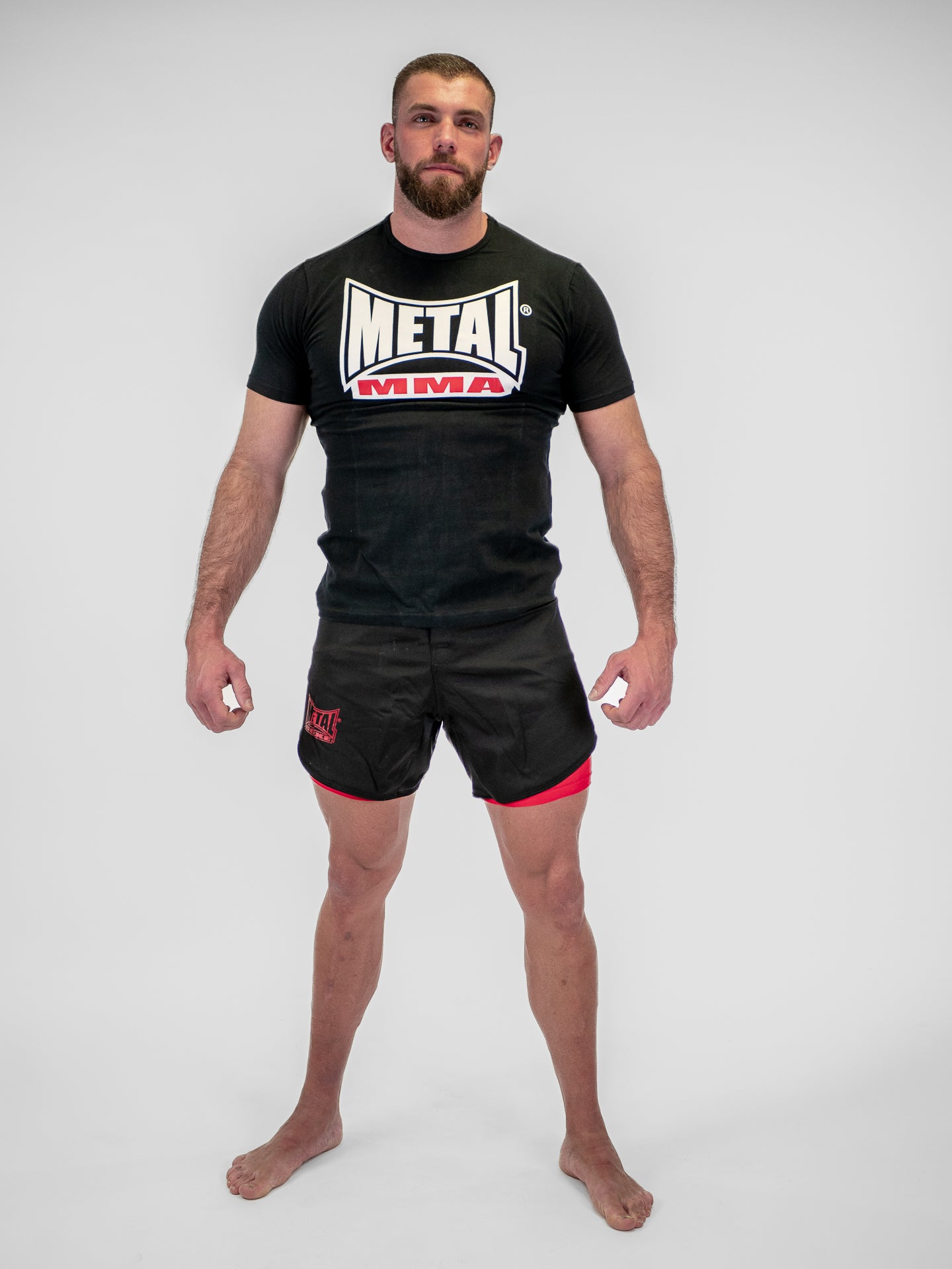 SHORT DE MMA DUAL NOIR ROUGE