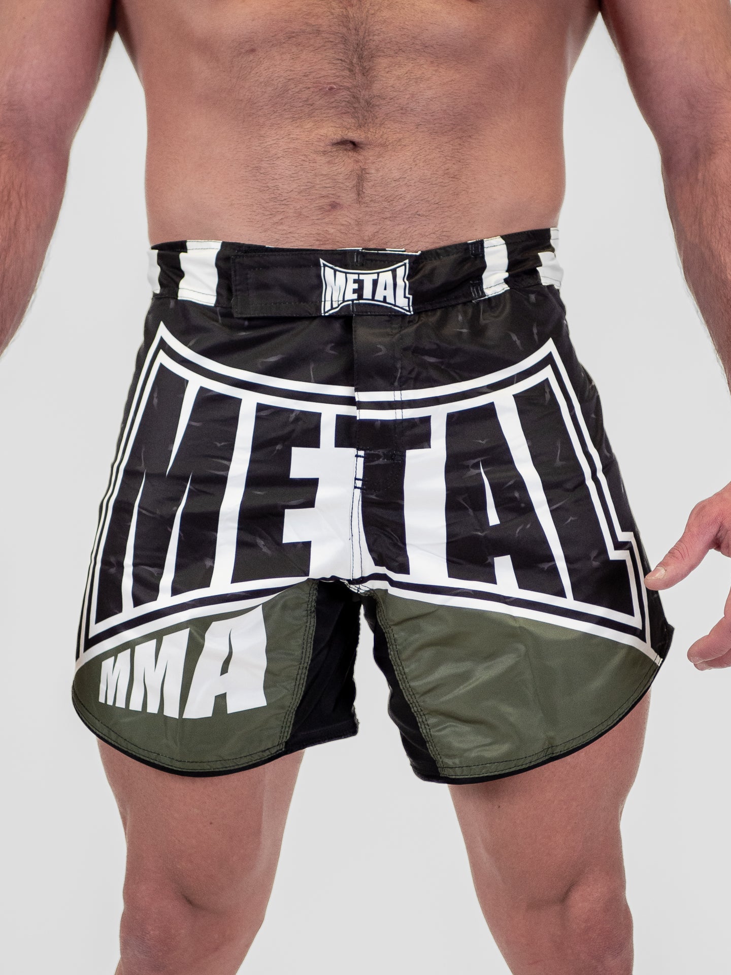 SHORT DE MMA NOIR KAKI HOMME