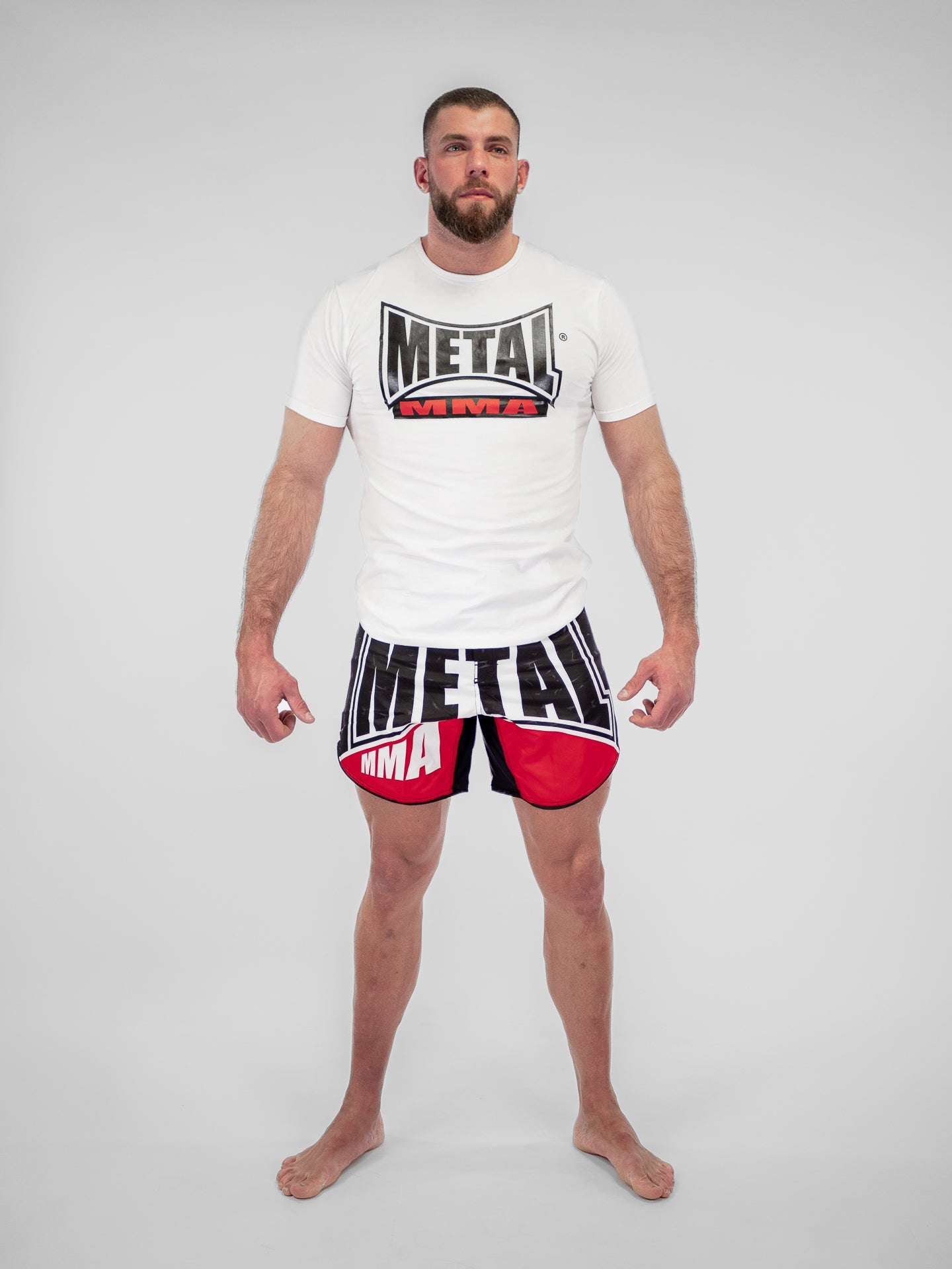 SHORT DE MMA NOIR ROUGE