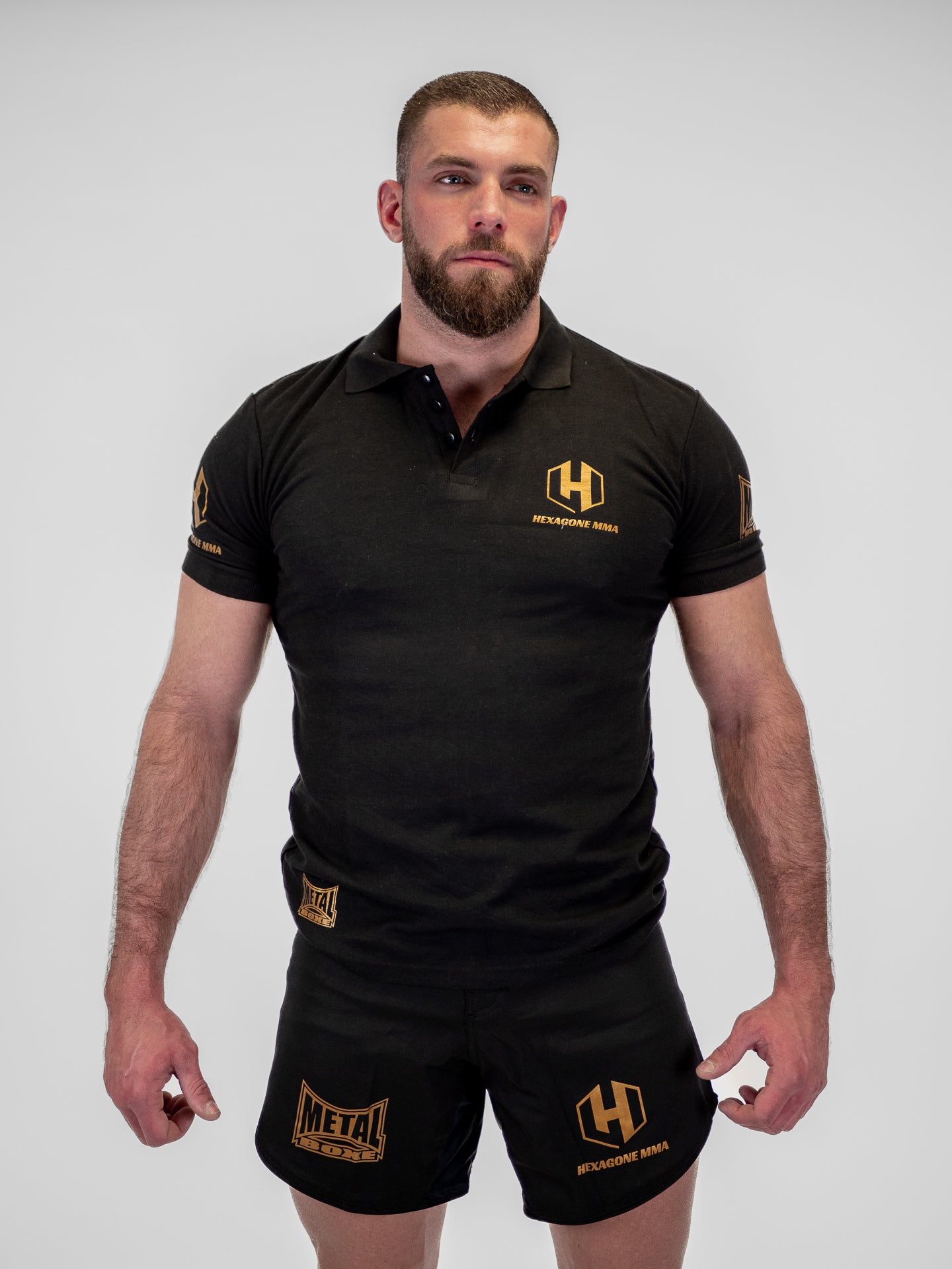 POLO NOIR HEXAGONE MMA