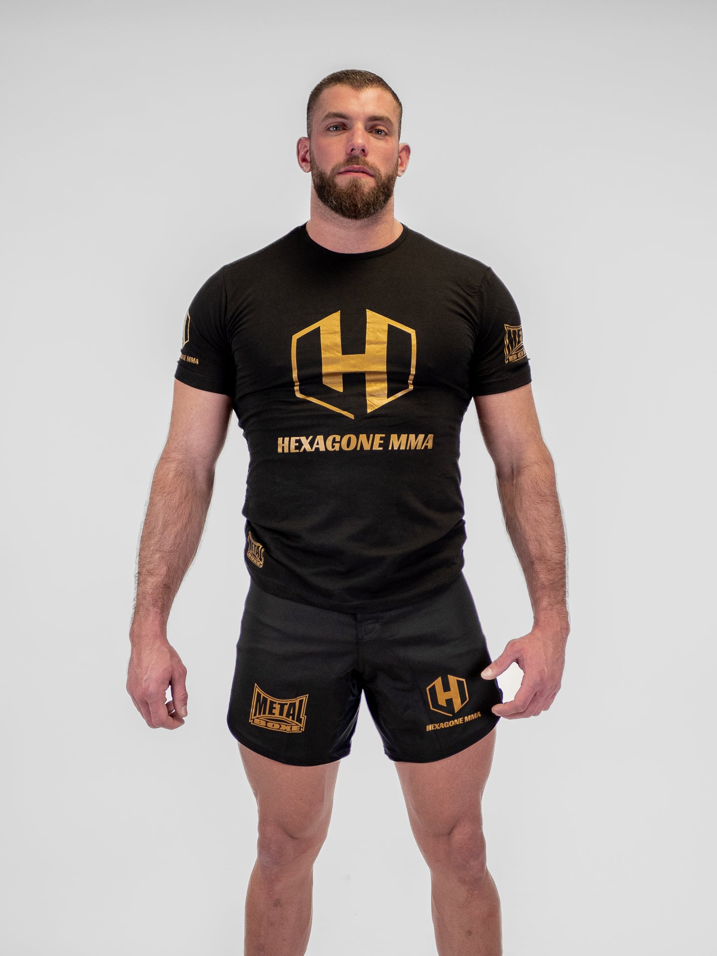 T-SHIRT NOIR HEXAGONE MMA HOMME