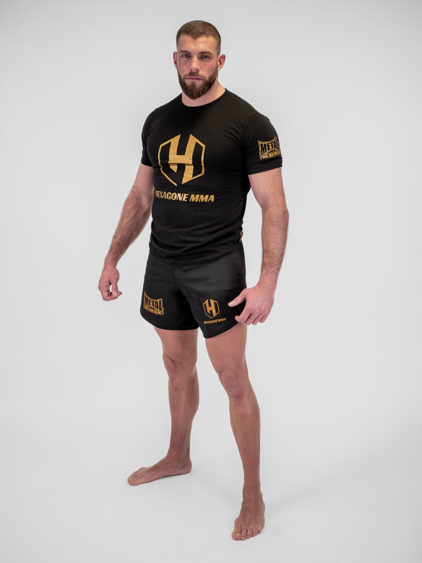 T-SHIRT NOIR HEXAGONE MMA HOMME