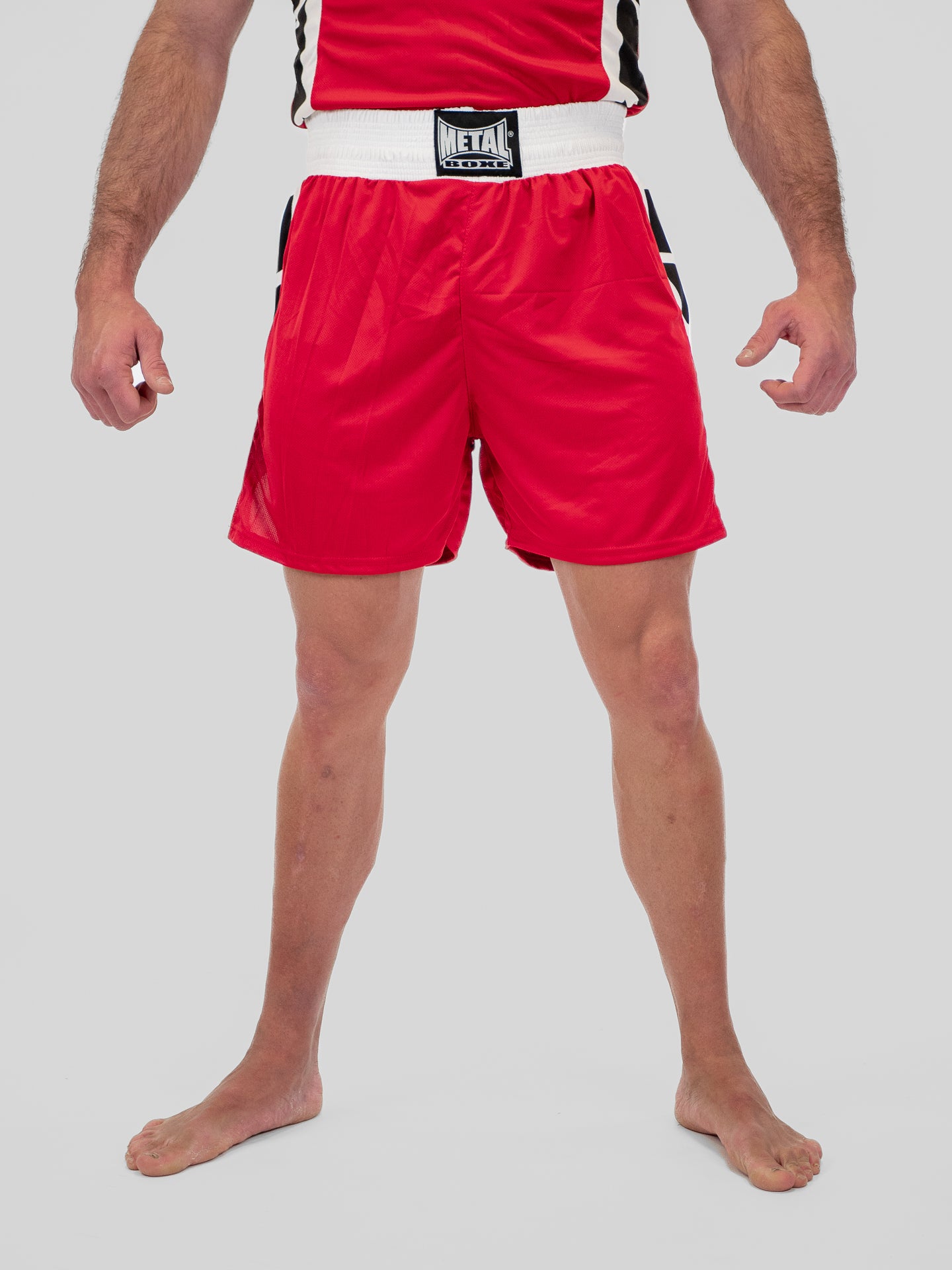 SHORT + DÉBARDEUR BOXE COMPÉTITION ADULTE ROUGE