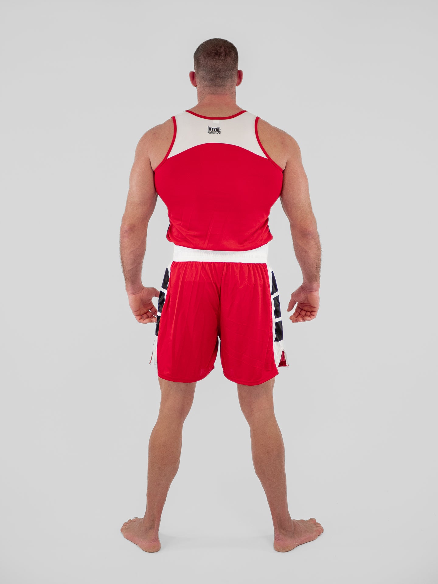 SHORT + DÉBARDEUR BOXE COMPÉTITION ADULTE ROUGE