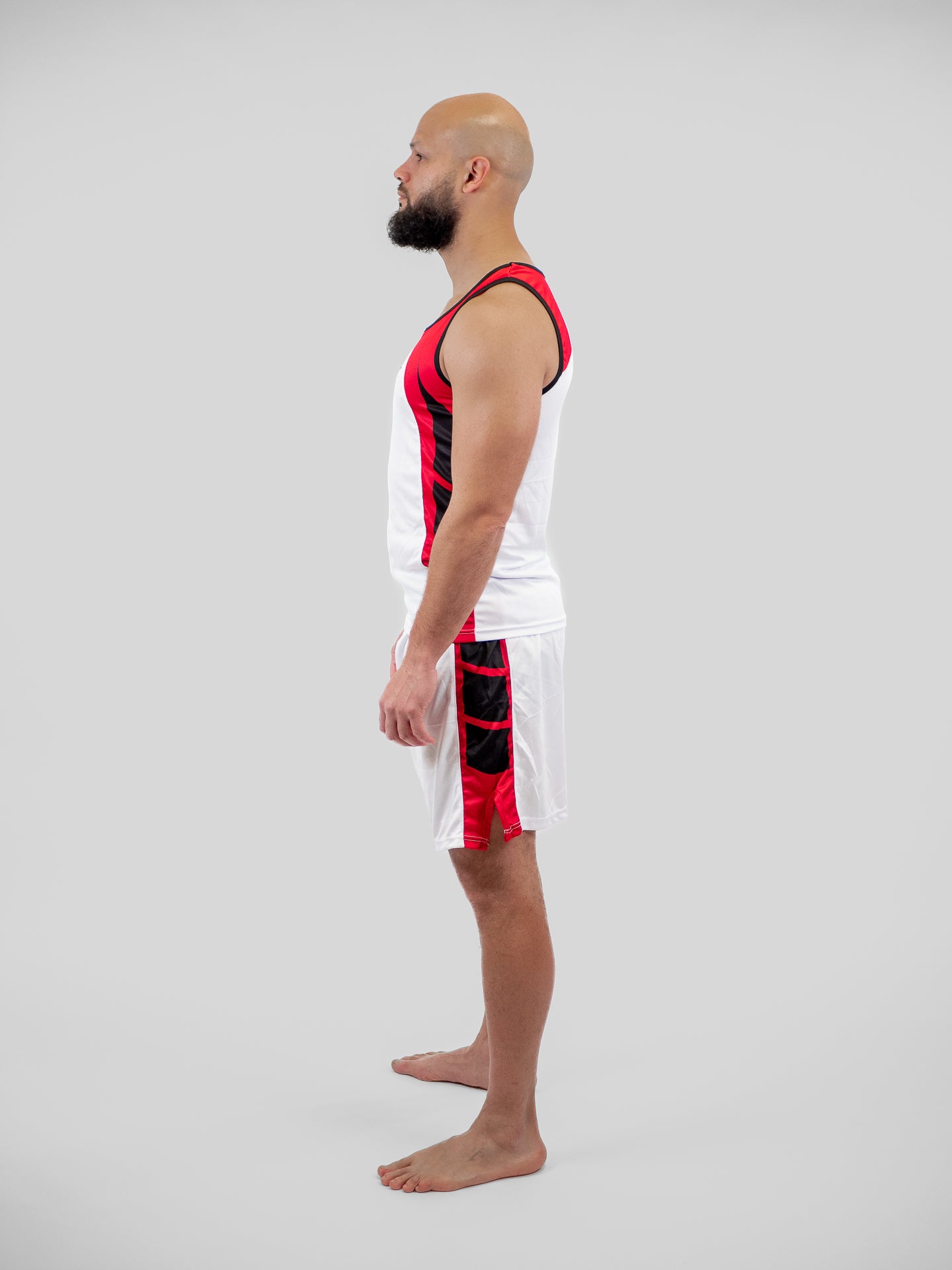 SHORT + DÉBARDEUR BOXE COMPÉTITION ADULTE BLANC