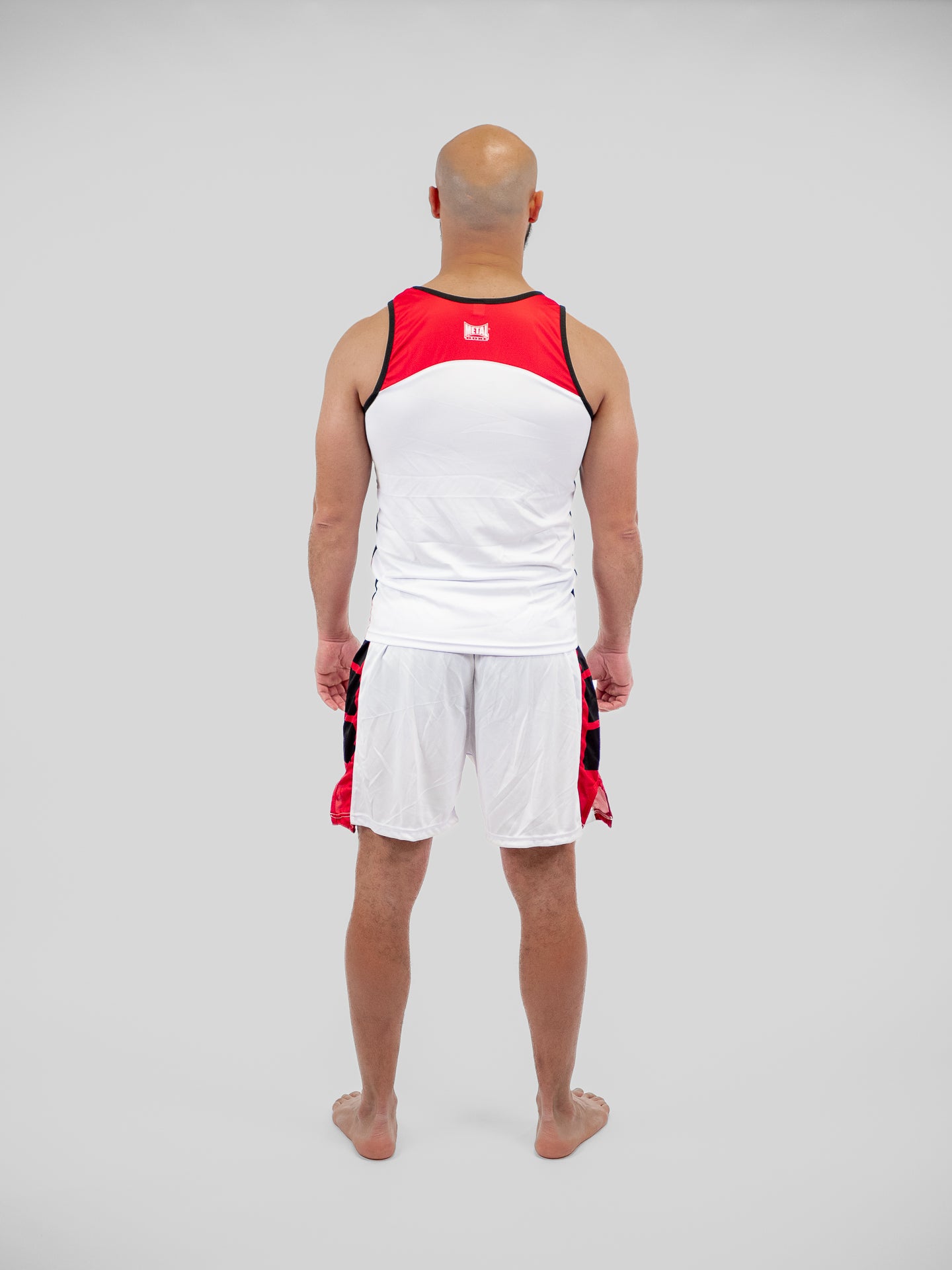 SHORT + DÉBARDEUR BOXE COMPÉTITION ADULTE BLANC