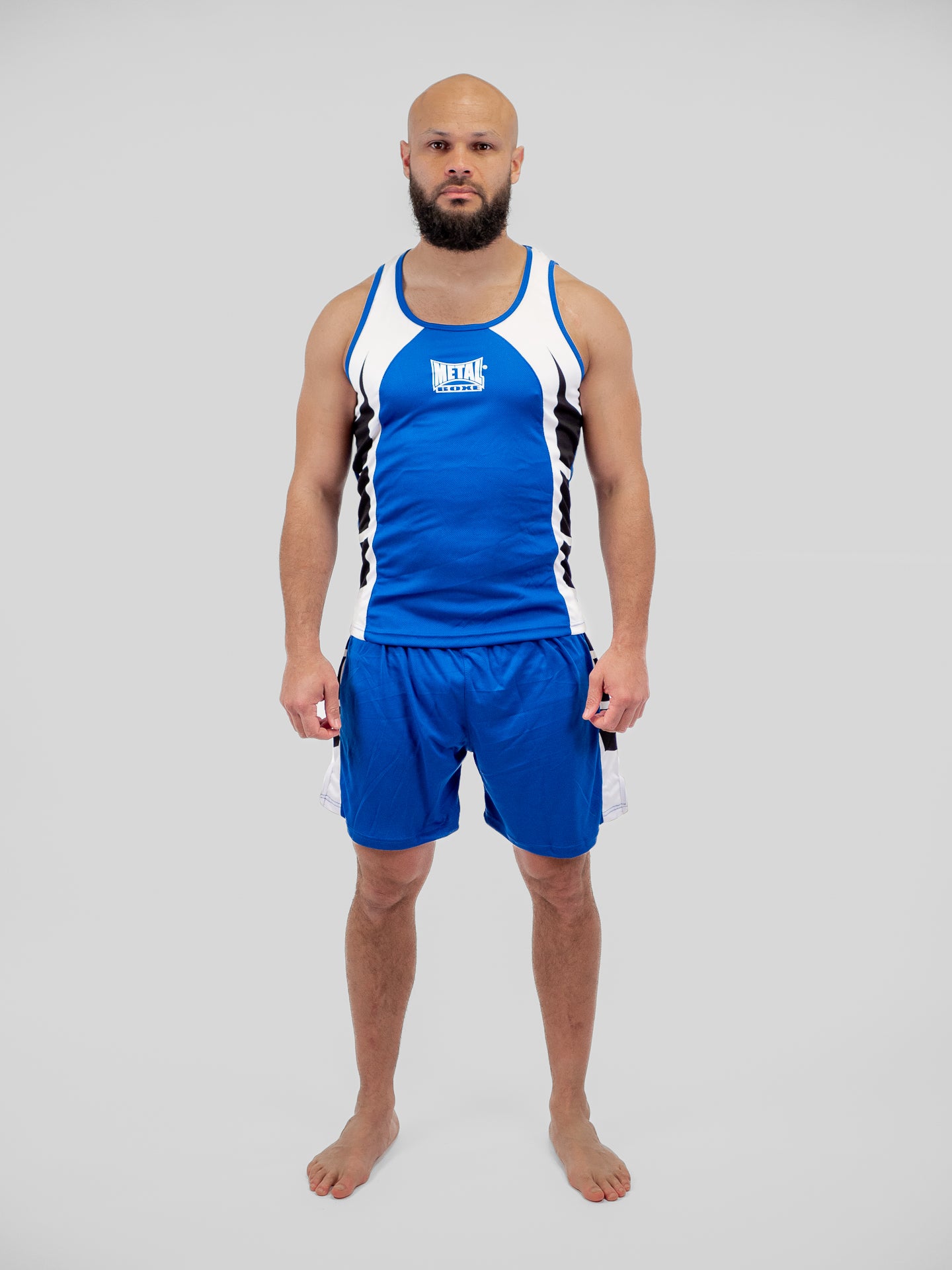 SHORT + DÉBARDEUR BOXE COMPÉTITION ADULTE BLEU