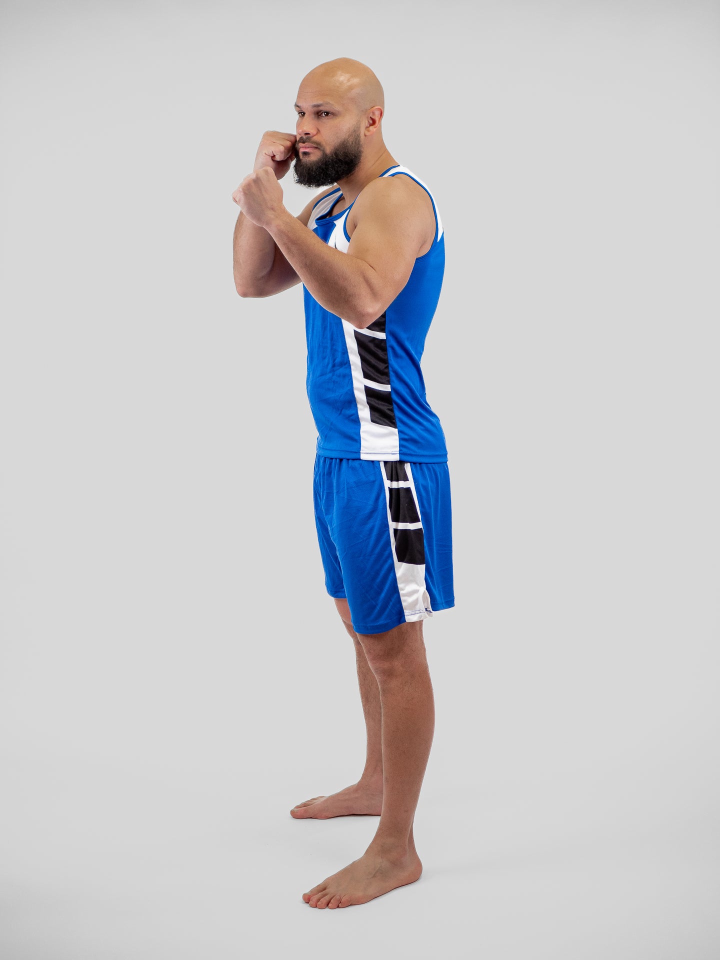 SHORT + DÉBARDEUR BOXE COMPÉTITION ADULTE BLEU