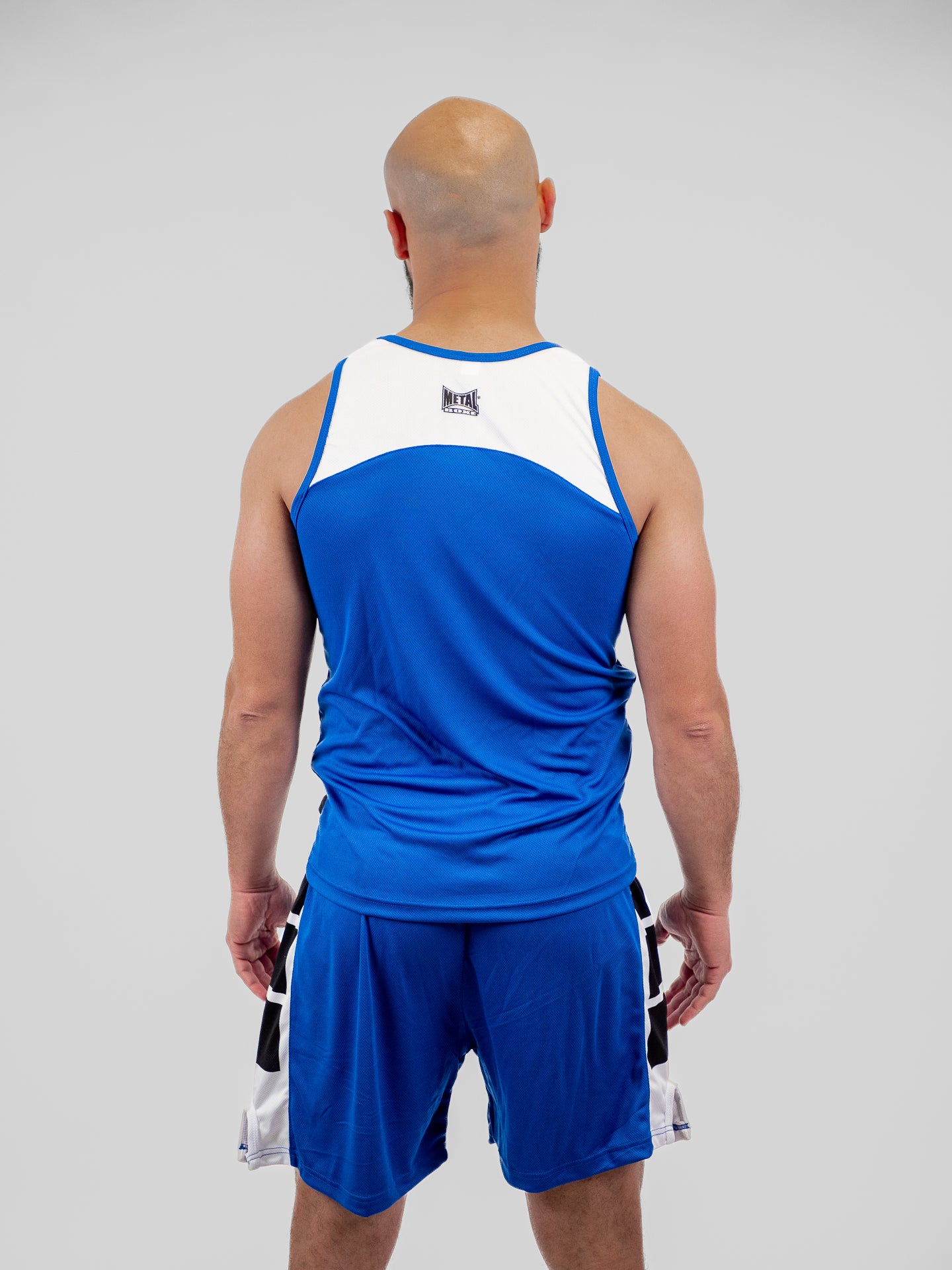 SHORT + DÉBARDEUR BOXE COMPÉTITION ADULTE BLEU