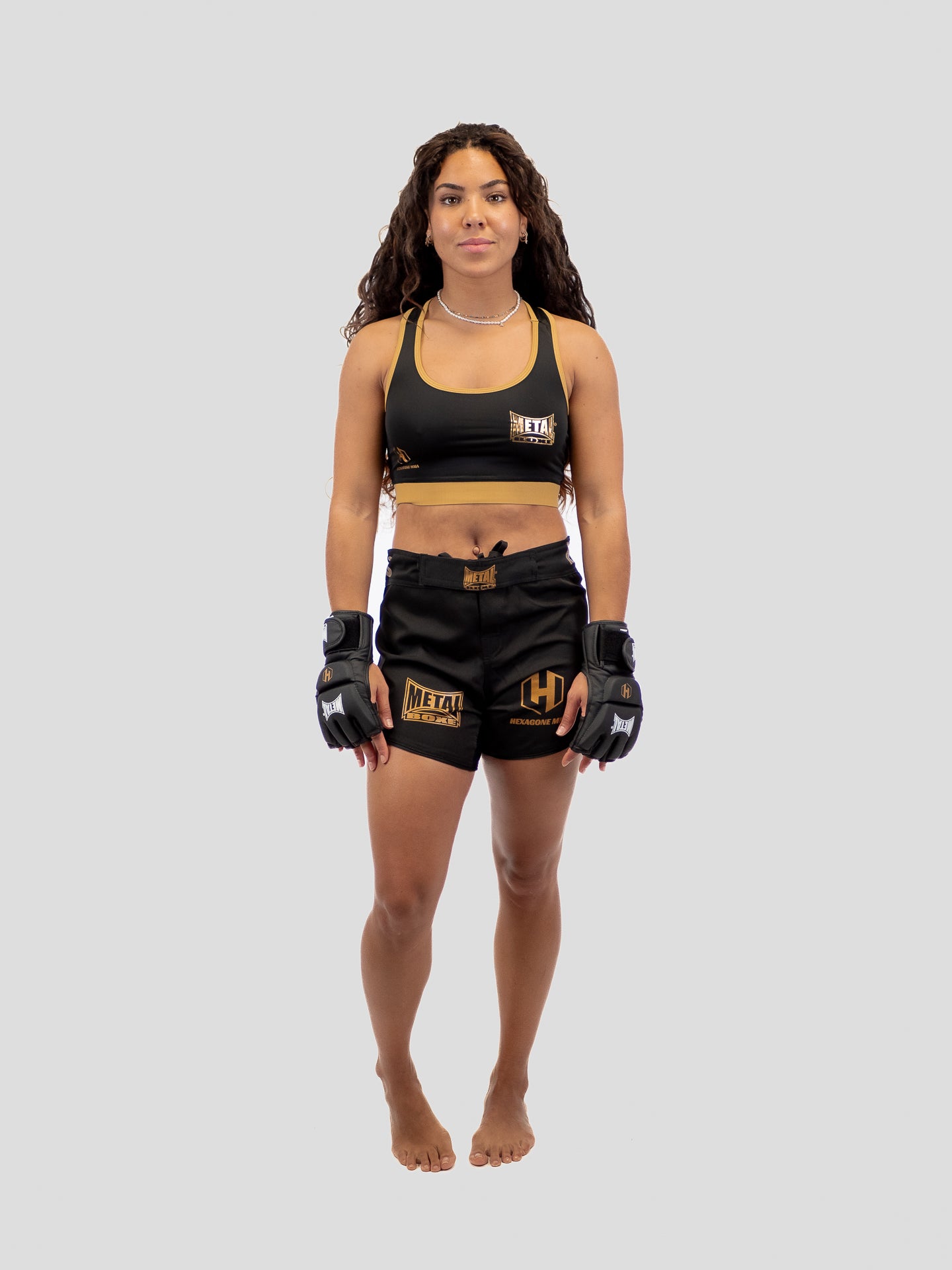 SHORT NOIR FEMME HEXAGONE MMA