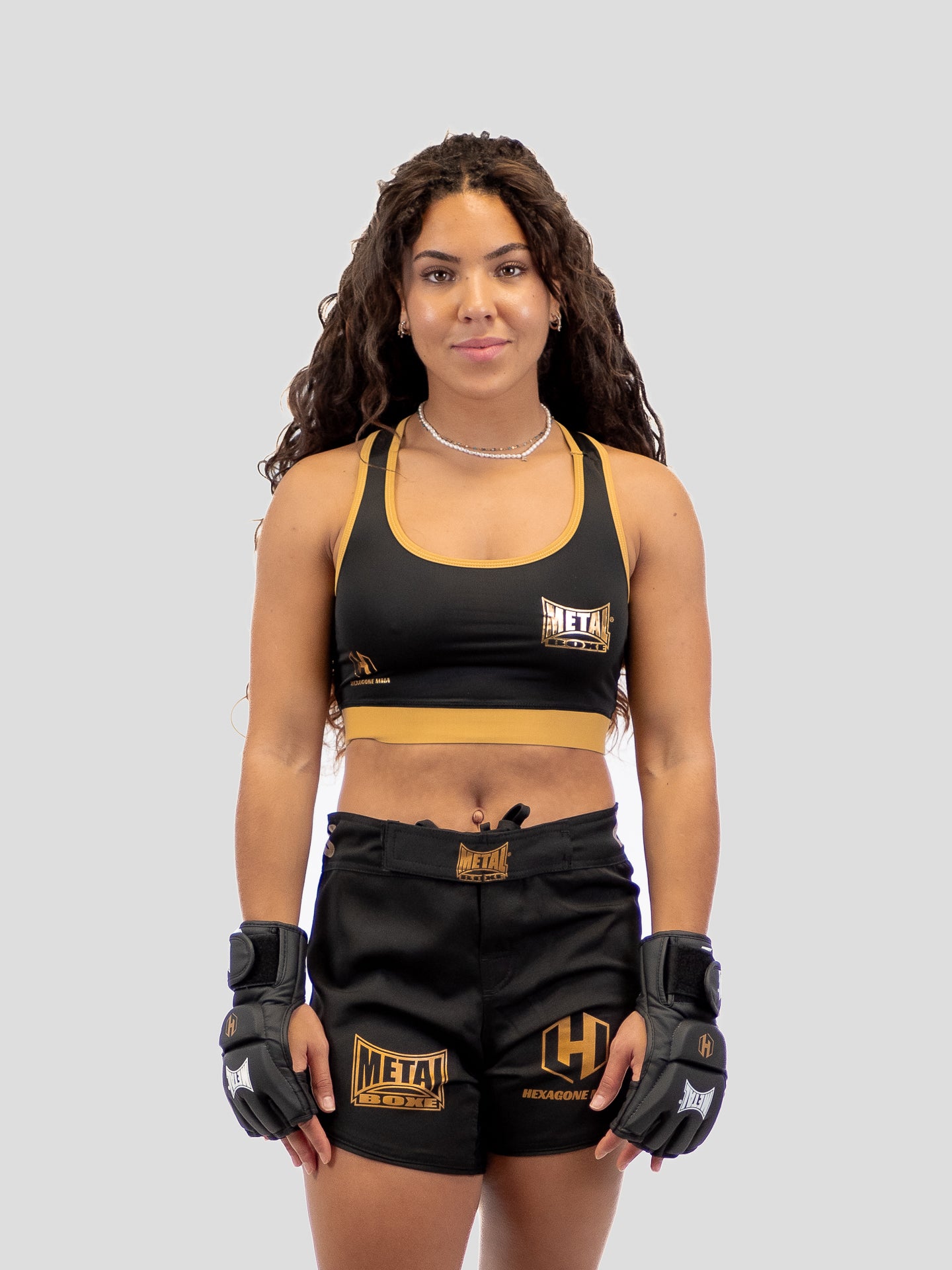 BRASSIERE NOIRE HEXAGONE MMA