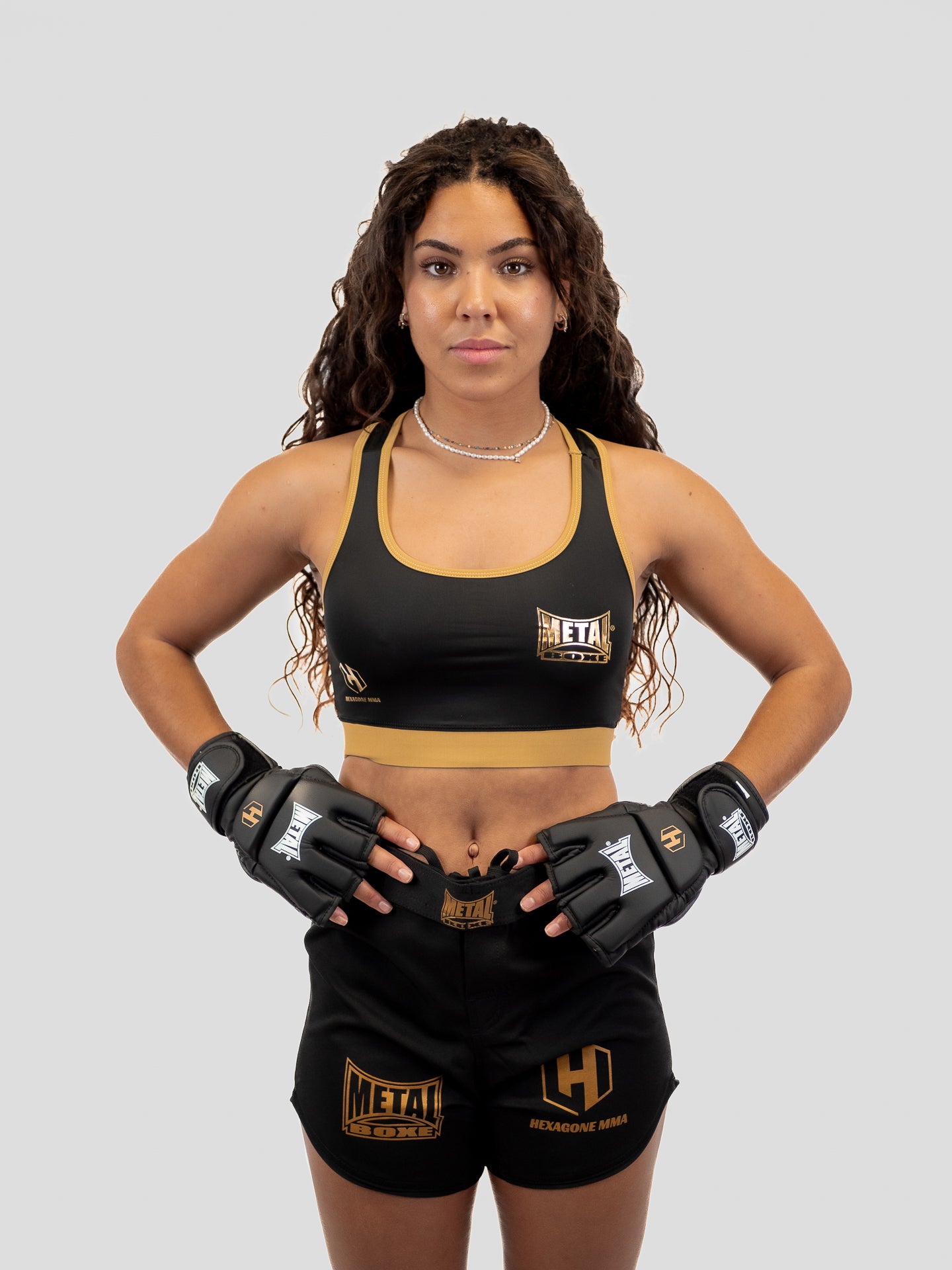 BRASSIERE NOIRE HEXAGONE MMA