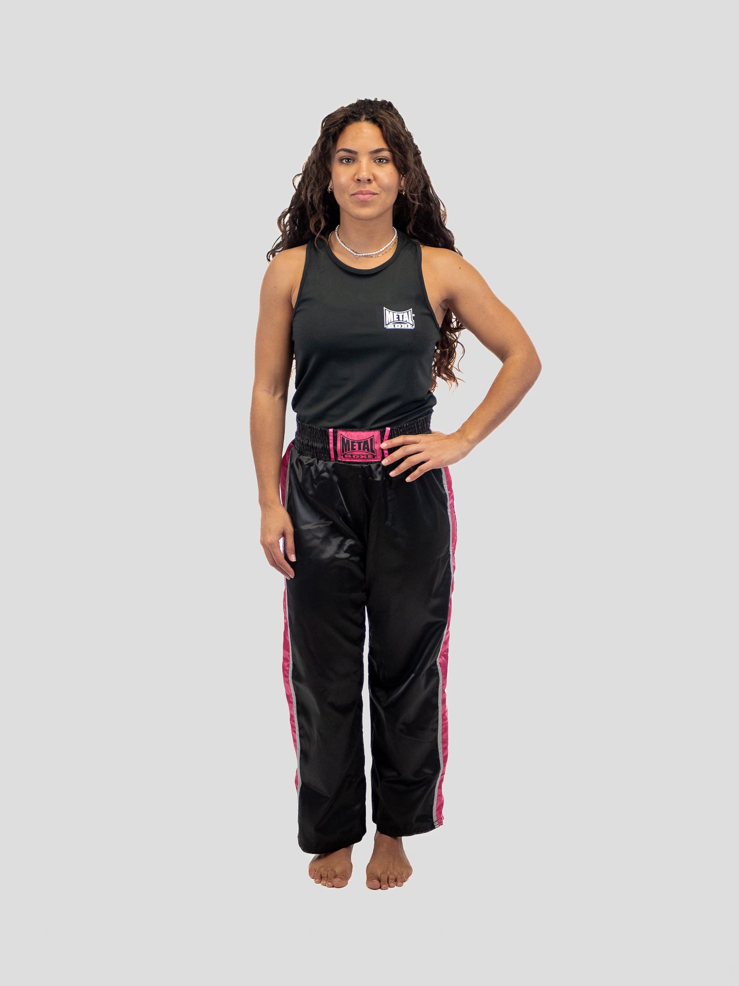 PANTALON FULL CONTACT NOIR FUCHSIA