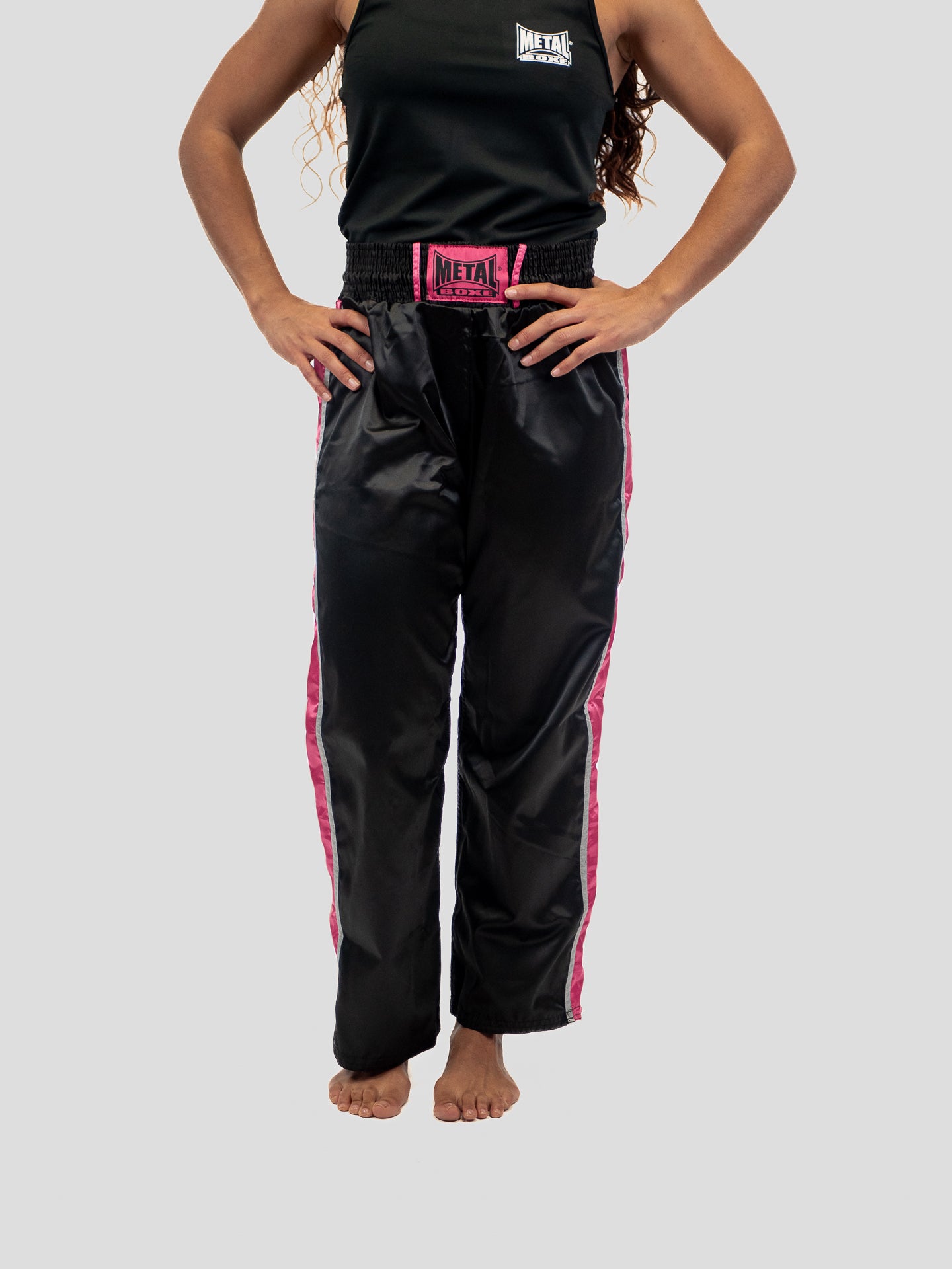 PANTALON FULL CONTACT NOIR FUCHSIA