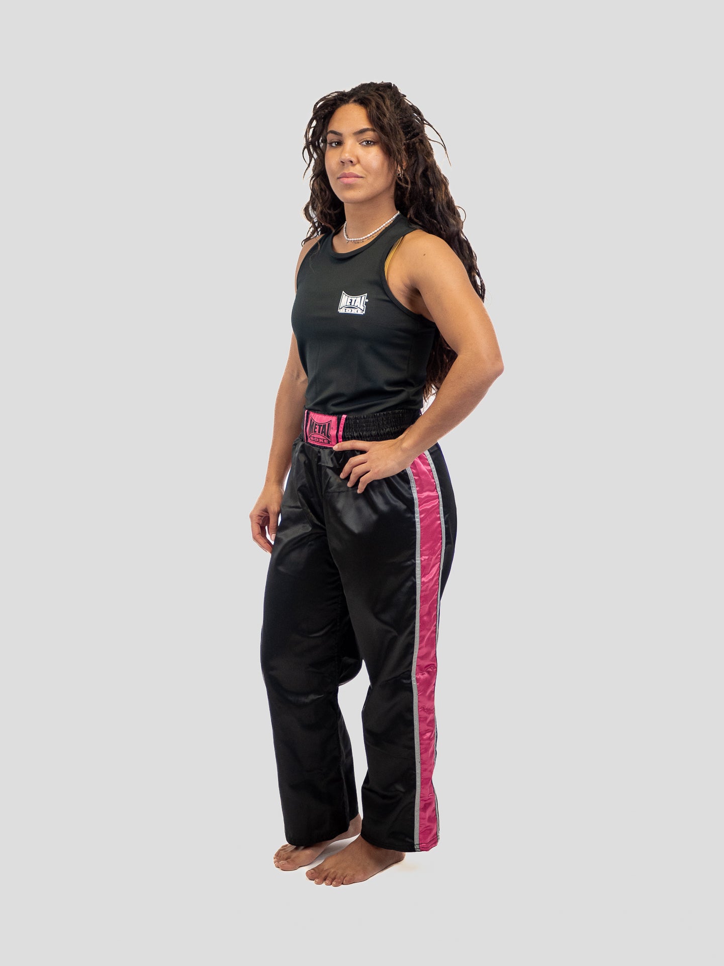 PANTALON FULL CONTACT NOIR FUCHSIA