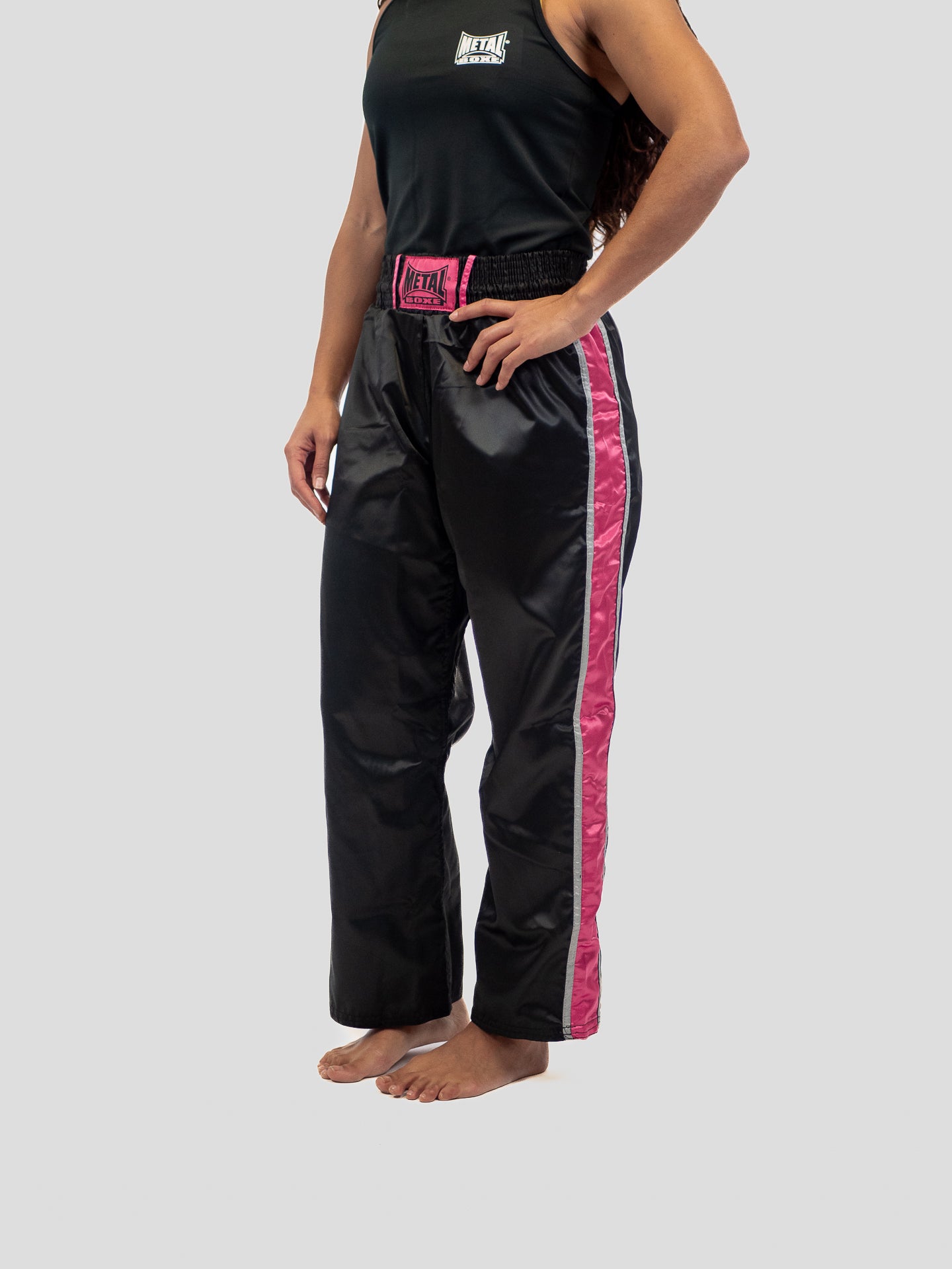 PANTALON FULL CONTACT NOIR FUCHSIA