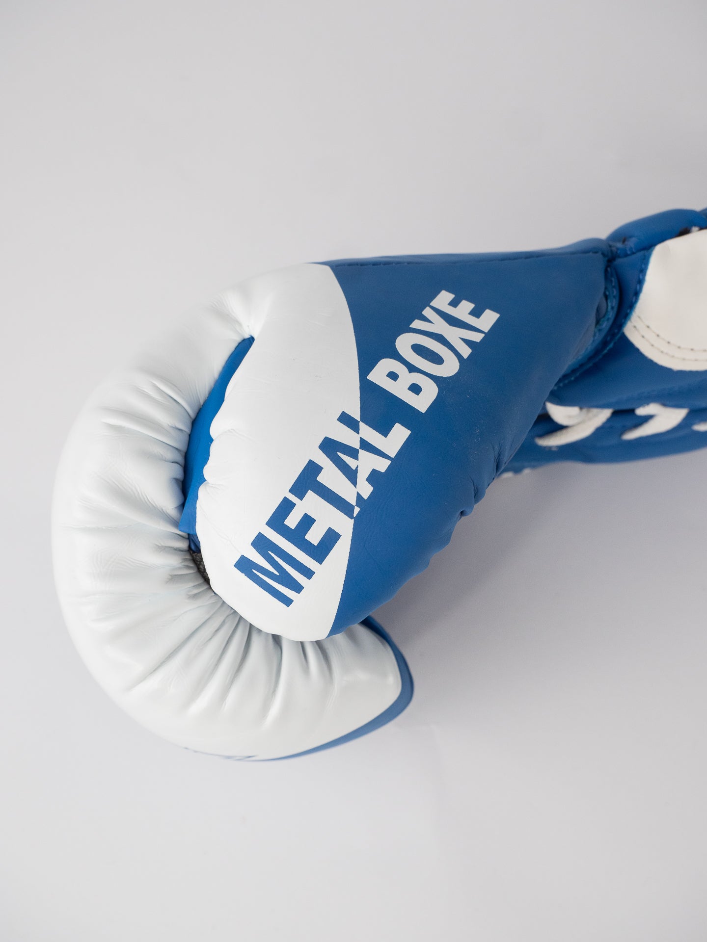 GANTS DE BOXE COMPÉTITION À LACETS BLEU