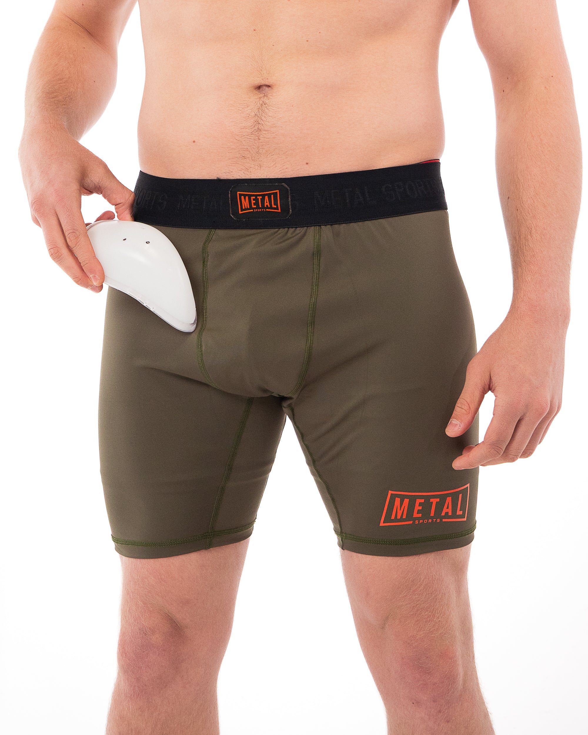 SHORT DE COMPRESSION HOMME OLIVE