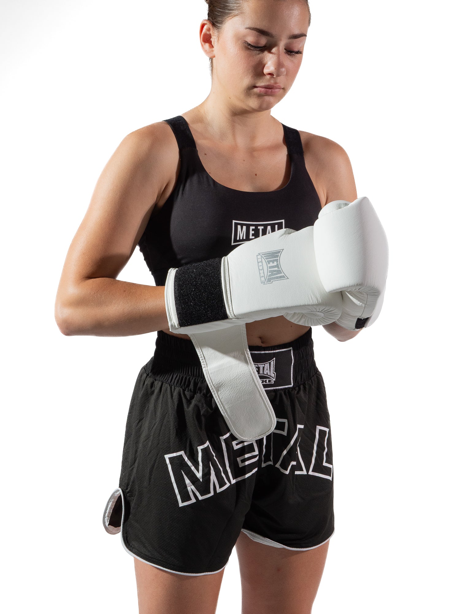 GANTS BOXE CUIR GENEZIS BLANC
