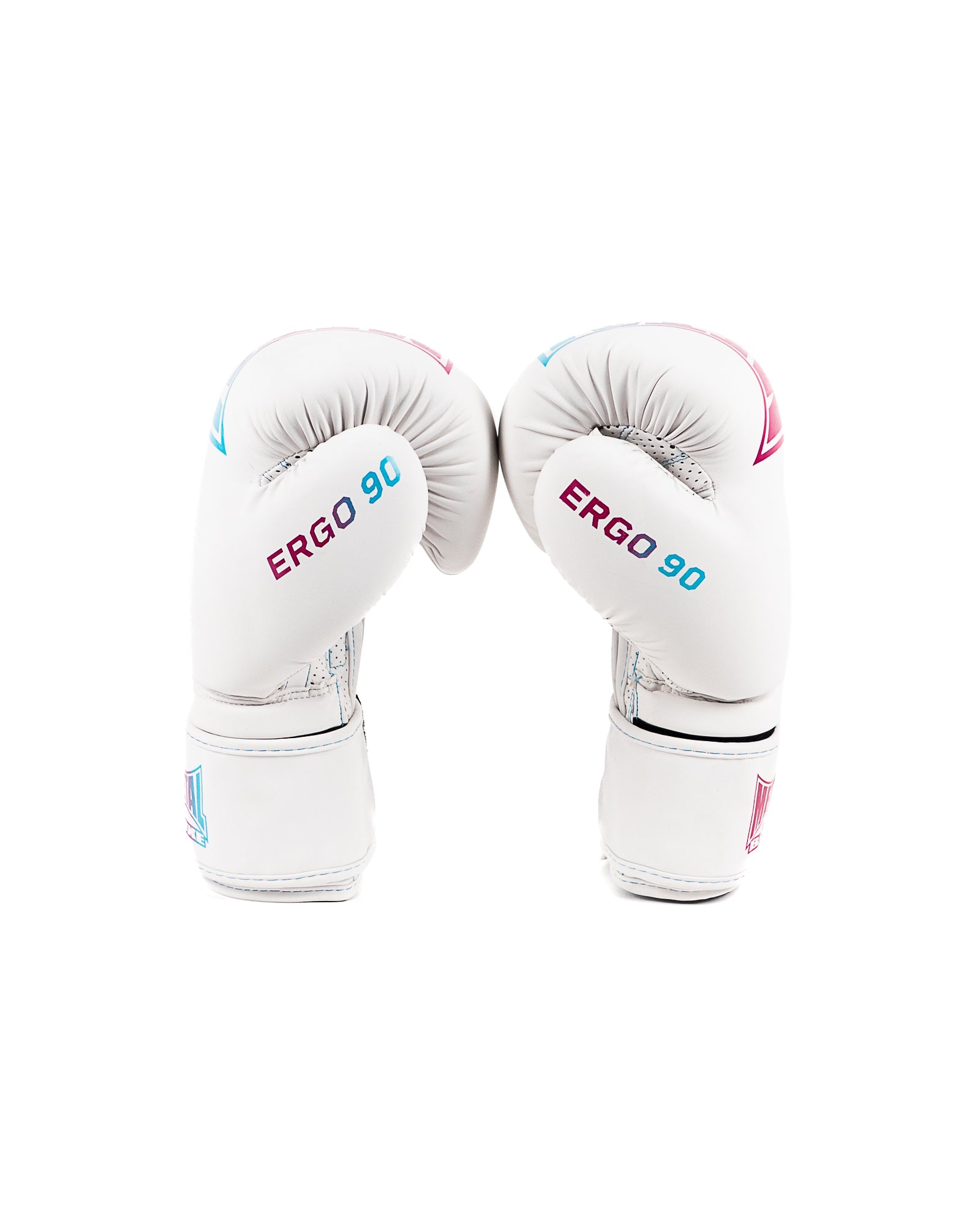 gants de boxe ergo 90 mma kick thai mousse ergonomique entrainement compétition sparring blanc rose bleu miami vibe